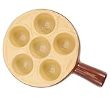 DIYEAH Keramik Escargot Teller mit Griff Rutschfeste Schneckenschale aus Hochwertiger Keramik Hitzebeständig und Spülmaschinenfest für Restaurant und Haushalt