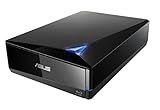 ASUS BW-16D1H-U Pro externer Blu-Ray Brenner (12x BD-R, 16x DVD±R, 12x DVD±R DL, 5x DVD-RAM, USB 3.0) inkl. Cyberlink PowerDVD 12 & Power2Go 8, schwarz