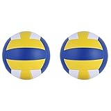Mocturnity 2X Sanft Volleyball PU Leder Match Training Volleyball Erwachsene Kinder Strand Spiel Bälle für Innen Außen Sport Spielen