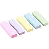 WOLMIK 500 Stück Farbige Haftnotizen 78 x 22 mm, Selbstklebende Klebezettel, Helle Haftnotizzettel, Klebezettel die als Tabs for Books und Index Annotating Tabs, für Büro Zuhause Schule Sitzung