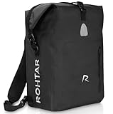 Ceciliec Fahrradtasche - Gepäckträger Tasche & Fahrrad Rucksack Wasserdicht - Gepäckträgertasche zum Umhängen (Schwarz, 25L)