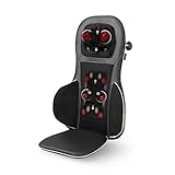 Medisana MC 825 Shiatsu Massageauflage für Rücken und Nacken, Massagesitzauflage mit Akupressur, Nackenmassage, Wärmefunktion, 3 Intensitäten, Rotlichtfunktion, mit Fernbedienung, Aufbewahrungsbeutel