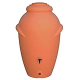 Barril de agua de lluvia 360L Aquacan Brick de plastico en color terracota 80 (largo) x 72 (ancho) x 120 (altura) cm