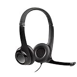 Logitech H390 Kopfhörer mit Mikrofon, Stereo-Headset, Mikrofon mit Rauschunterdrückung, Integrierte Bedienelemente, USB-Anschluss, 223cm langes Kabel, Gepolsterter Bügel und Ohrpolster - Schwarz