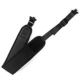 GUGULUZA Verstellbar Gewehrgurt Gewehrriemen Neopren mit 2,54cm Riemenbügel, Gun Sling, Gepolstert, Schwarz