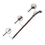 Jagd-Schnitzerei Peter® Wanderstock Holz Holzstock aus Naturwurzelholz mit Symbolen Sternzeichen 15 ZEICHEN IM PREIS ENTHALTEN 98-170 cm