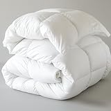 Bettdecke 155x220 - Federbettdecke Winterdecke mit Daunen & Federn - Extra Warm & Flauschig - Bettdecke Winter Waschbar & Atmungsaktiv - Daunendecke Ökotex Zertifiziert