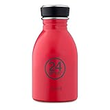 24Bottles Urban Bottle Trinkflasche aus Edelstahl in der Farbe Hot Red mit 250ml, Maße: 6,5cm x 6,5cm x 13,7cm, 199