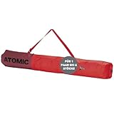 ATOMIC SKI SLEEVE Rot - Skitasche für Ski & Stöcke - Längenverstellbar durch Rolltop bis 205 cm - Wasser- & schmutzabweisend - Annpassbarer Tragegurt