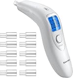 Keton-Atemanalysegerät, digitaler Ketose-Atemtester, Keton-Atemmessgerät zur Verfolgung des Ketosespiegels mit 10 austauschbaren Mundstücken für den persönlichen Gebrauch – Weiß (KET9000)