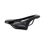 Selle Italia SLR Boost TM Superflow - Fahrradsattel mit klassischem SLR-Design, komfortablem Gel-Rennradsattel und Superflow-Lochung, Schale aus Carbonfaser - Größe L3, Schwarz