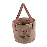 CRILSTYLEO Lagertank klopfen Becken Auto Waschen Müll Klappbarer Eimer Camping Wasserbehälter Camping spüle Foldable Bucket Camping Wassereimer klappbarer Wasserbehälter Oxford-Stoff Khaki