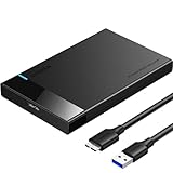 UGREEN Festplattengehäuse 2,5 Zoll USB 3.0 SATA Gehäuse für 2.5 Zoll SSD und HDD in Höhe 9.5mm 7mm Externe Festplatten Gehäuse unterstützt UASP HDD Case mit USB 3.0 Kabel, werkzeugfreie Montage