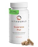 Guarana Pur 500mg – Guarana Kapseln mit 180mg Koffein pro...
