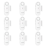 TECKNET Türalarm, Fensteralarm Einbruchschutz, Kabellose Alarmanlage Tür-Fenstersensoren und 3-stufiger Lautstärkeregelung, Türalarm mit Sirene für Haus, Geschäft, Büro und Wohnung (9 PCS)