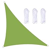 Dreieckiges Vordach Wasserdicht UV-beständiges Oxford-Gewebe für den Außenbereich Garten Terrasse Partys (4x4x5.7m, Grün)
