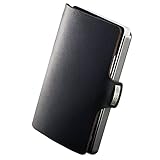 I-CLIP Original Slim Wallet - Leder Geldbörse mit Geldklammer - Schwarzes Glattleder mit silbernem Rahmen