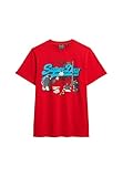 Superdry Herren T-Shirt mit New York-Grafik Risiko Rot XXL