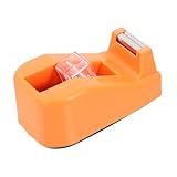 Angoily Bandschneider Klebebandspender Tape Dispenser Schreibtisch niedlich Klebebandrollenspender Schuhbandabroller Desktop-Klebebandabroller süß Nettes Schreibtischzubehör Metall Orange
