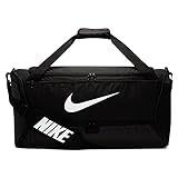 Nike Brasilia (Medium) Trainingstasche, Black/Black/White, 64 x 30 x 30 cm