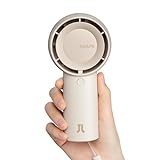 JISULIFE Handheld Turbo Fan, Mini Portable Hand Fan, 4000mAh USB Rechargeable Personal Fan, 20Hr Max Battery Operated Small Pocket Fan with 5 Speeds for Travel/Outdoor/Home/Office - Brown