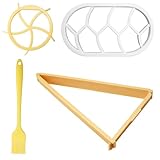 EXIN DEHCEN Brötchenstempel Brot Set, 4 Stück Brötchen Ausstecher Kunststoff Semmeldrücker, Semmelstempel, Brotstempel Brotform mit Silikonbürste für DIY Teig Keks Presse Brot Backen Zubehör, Zuhause