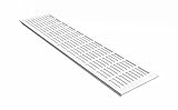 MS Beschläge Heizungsabdeckung 130mm breit Aluminium Lüftungsgitter Weiß RAL9016 pulverbeschichtet Stegblech 30x5mm Lochung Abluft- Zuluftgitter Verkehrsweiß (Länge 800mm)