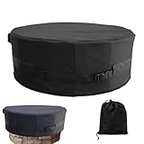 Feuerstelle Staubkappe Große Feuerschale Abdeckung Feuerschale Terrassenabdeckung Oxford Feuerplatzabdeckung Feuerplatzabdeckung Schwer Ausführung Kamin-Abdeckung Wetterfeste Feuerplatzabdeckung Ou