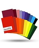 dakamilech Wachsplatten Rainbow - selbstklebende Verzierplatten - Verzierwachsplatten 110 x 80 x 0,5 mm - Bastelwachs bunt - Wachsplatten-Set 20 Stück