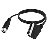 YARCHONN 8 Pin Din zu SCART Leitkabel Spielkonsole 21 Pin RGB SCART Männlich zu Din 8 Pin Männlicher Stecker AV Kabel Audio Video Adapter Leitkabel für Spielkonsole TV PC Monitor -1.8M / 5.9FT