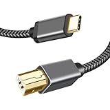 2M USB C zu MIDI Kabel, USB C auf B MIDI Interface Kabel für MIDI-Keyboard, Controller, Synthesizer, Audio Interface, kompatibel mit Windows, macOS, Linux, schnelle Datenübertragung, Plug & Play