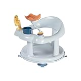 Bebeconfort Playful Drehbarer Badewannensitz, Baby Badesitz, 6-12 Monate, Max. 10 kg, Babysitz Badewanne, 360° drehbarer Sitz, Spieltisch, Rutschfest, Ergonomisch, Saugnäpfe, Blau