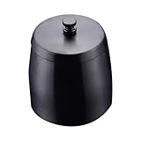 Aschenbecher aus Edelstahl mit Schutzdeckel, Standaschenbecher für Schreibtisch und Balkon, Dekoration, Zigaretten, Aschenbecher