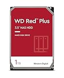 WD Red interne Festplatte 1 TB (3,5 Zoll, NAS Festplatte, 5400U/min, SATA 6 Gbit/s, NASware-Technologie, für NAS-Systeme im Dauerbetrieb) rot