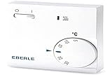 EBERLE 1482049 111110451100 Eberle RTR - E 6202 Raumtemperaturregler mit Netzschalter Ein / Aus und LED Heizen