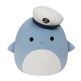 Squishmallows SQCR02420 - Samir der Blauwal 50 cm, offizielles Kelly Toys Plüsch, superweiches Kuscheltier