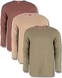 Kingsted Waffelhemden für Herren – königlich bequeme & superweiche Langarm-Unterhemd – klassische Passform Herren-Thermohemden, Camouflage-Pack, Klein
