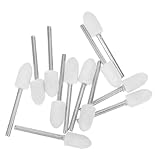 VALICLUD 12 Stück Teiliges Wollfilz Polierscheiben mit Griff Drehwerkzeug Polieraufsatz für Nagelkunst Schmuck und Spiegelpolitur Sanfte Polierpads für Vielseitige Feinschliff