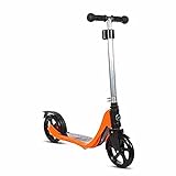 Klapproller Freestyle-Roller Höhenverstellbarer Commuter-Roller Großes PU-Rad Nicht elektrisches Lager 100 kg (Orange) zhengzilu (Color : Orange)
