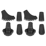 Abaodam 8 Stück Teiliges Trekkingstock Ersatzkappen aus Langlebigem Gummi rutschfest und Stoßdämpfend Passend für Id Wanderstöcke und Gehstöcke Anti-rutsch Schutz für Unterschiedliche