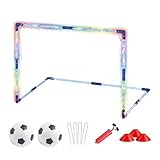 Fußballnetz für Kinder – Tragbare Fußballnetze, automatisch, kompakte Sportausrüstung für Straße Strand Outdoor Fitnessstudio Spiele praktisch