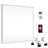 FrauSonne Infrarotheizung Standgerät 350W mit Smart Thermostat, Infrarot Wandheizung–Mobiler Energiesparender Elektro-Heizstrahler mit Überhitzungsschutz für Innenräume und Bad– 20 Jahre Garantie