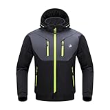 BORLENI Motorradjacke Herren Winter Motorrad Jacke mit CE-Protektoren Herausnehmbares Innenfutter Wasserabweisend Winddicht für alle Jahreszeiten XL