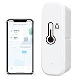 Gohytal WLAN Thermometer Hygrometer,Smart Thermo Hygrometer Sensor mit WIFI APP Bluetooth,Innen Hygrometer mit App Benachrichtigung und Datenspeicherung für Zuhause Büro Hotel Fernüberwachung