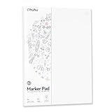 Ohuhu A4 Skizzenbuch Doppelseitig Durchschlagfest - 120 Seiten (60 Blatt) 150 g/m² Papier Säurefrei - ohne Durchdrücken, Klebebindung Skizzenbuch für Marker & Aquarell