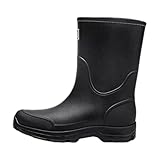 Gummistiefel Herren，Waterproof Rutschfeste Regenschuhe，High Top Schlupfschuhe,Komfort Gartenschuhe,Outdoor Arbeitsstiefel,Abriebfest Angelstiefel,Fashion Freizeit Weitschaft Stiefel