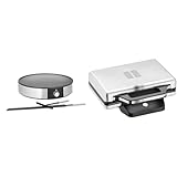 WMF Lono Crepes Maker Creperie mit Wender und Teigverteiler, 1600 W, Ø 33 cm & Lono Sandwich Maker, Sandwichtoaster, für 2 Standard- oder XXL-Toasts, 2-stufige Höhenanpassung für mehr Füllung