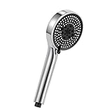 Netinpeater Universal Duschkopf, Handbrause mit 5 Strahlarten, Sparduschkopf Regendusche Energiespar Druckerhöhend (Ohne Schlauch)