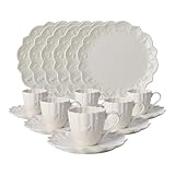 Villeroy & Boch Toy's Delight Royal Classic Kaffeeservice 18-teilig, Geschirrset für 6 Personen, 6X Frühstücksteller (23 cm), 6X Kaffeetasse mit Untertasse (260 ml), Weihnachtsgeschirr, Porzellan