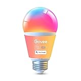 Govee Smart Glühbirne E27, 1000LM RGBWW Led Lamp App dimmbar, Wi-Fi & Bluetooth Smart Bulbs 75W, 54 Szenen, 16 Millionen DIY-Farben, Kompatibel mit Alexa & Google Assistant, 1 Stück